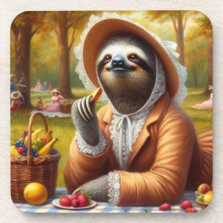 Sloth Picnic Getränkeuntersetzer