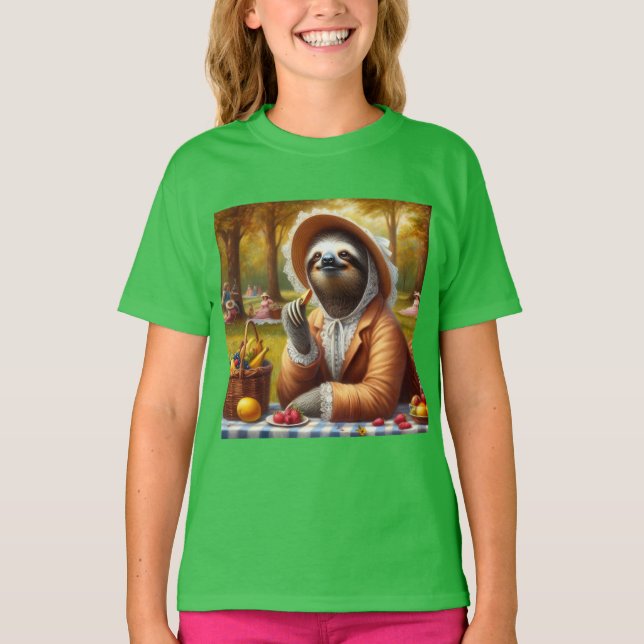 Sloth Picnic T-Shirt (Vorderseite)