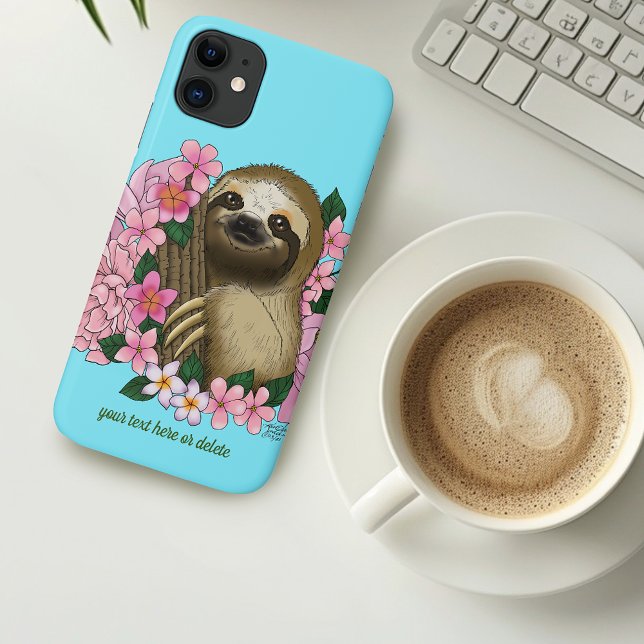 Sloth Pink-Blume Case-Mate iPhone Hülle (Von Creator hochgeladen)