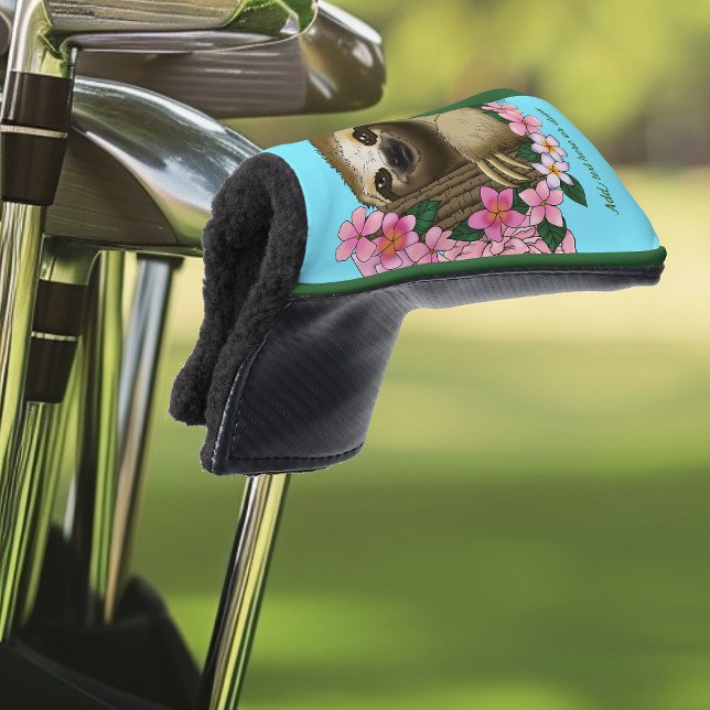 Sloth Pink-Blume Golf Headcover (Von Creator hochgeladen)