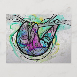 Sloth Postcard Postkarte
