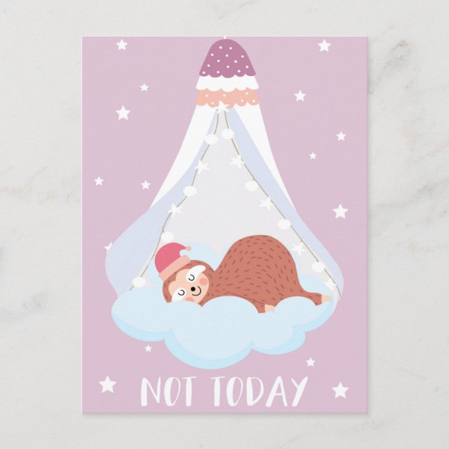 Sloth Postcard Postkarte (Vorderseite)