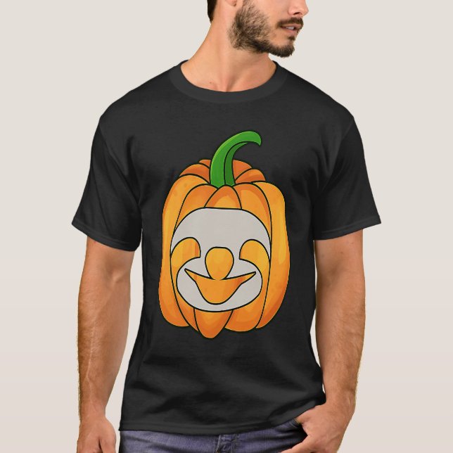 Sloth Pumpkin Halloween Sloth Themed Halloween T-Shirt (Vorderseite)