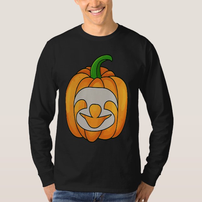 Sloth Pumpkin Halloween Sloth Themed Halloween T-Shirt (Vorderseite)