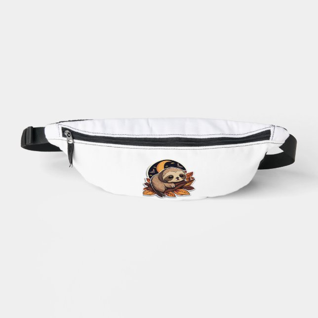 sloth pumpkin Halloween sticker style 2 Classic T- Bauchtasche (Vorderseite)