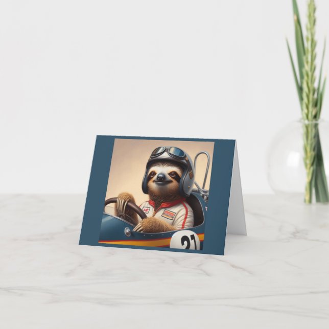 Sloth Racecar Treiber Karte (Vorderseite)