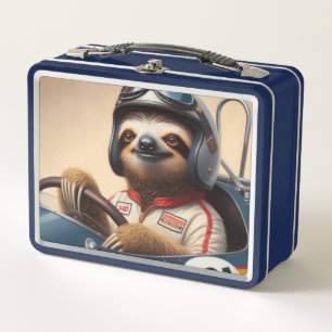 Sloth Racecar Treiber Metall Brotdose