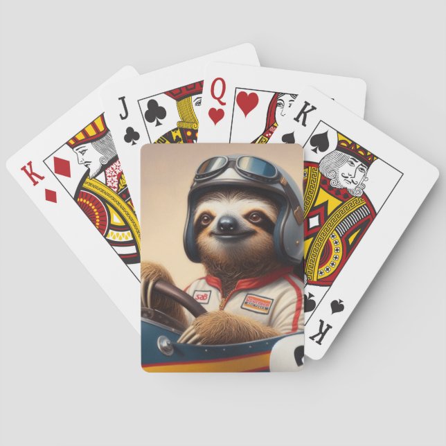 Sloth Racecar Treiber Spielkarten (Rückseite)