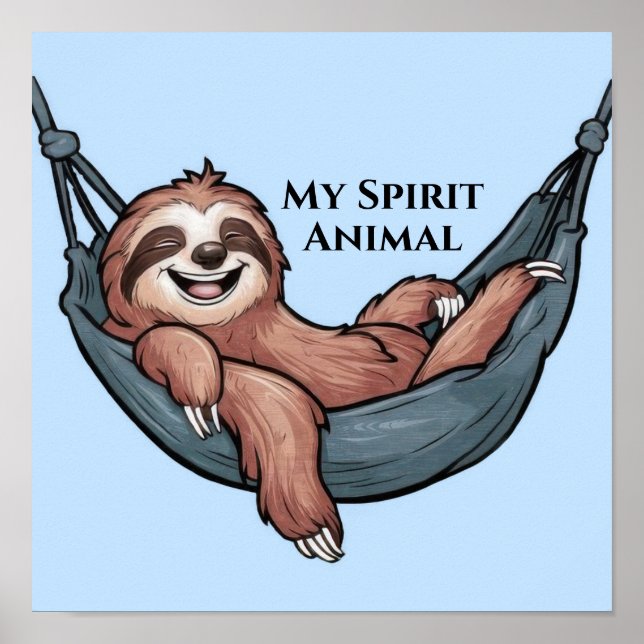 Sloth Relaxing Poster (Vorne)