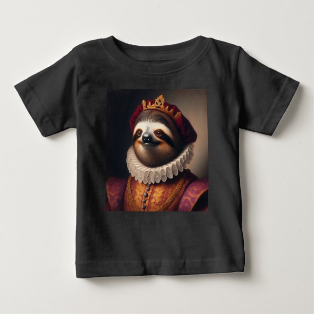Sloth Renaissance King Baby T-shirt (Vorderseite)