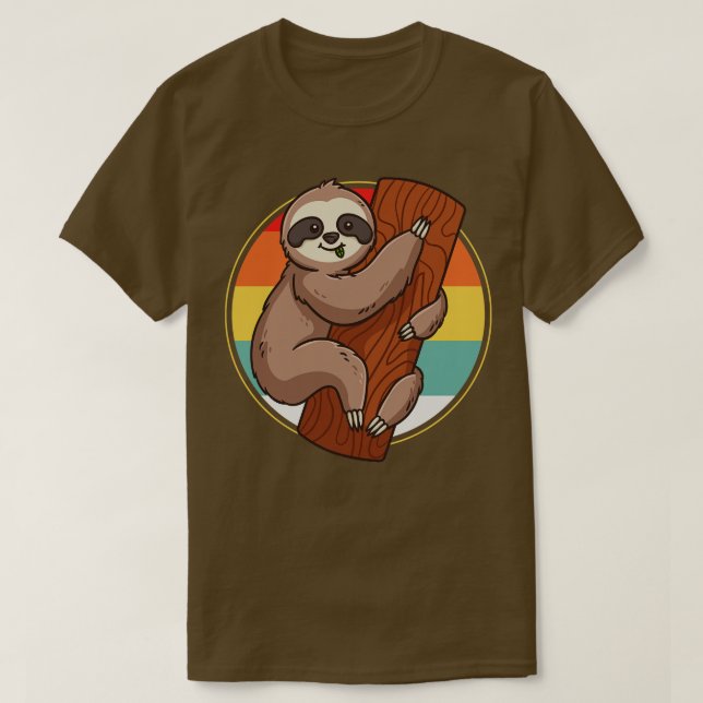 Sloth Retro T-Shirt (Design vorne)