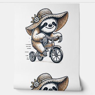 Sloth Riding Bike Tapete