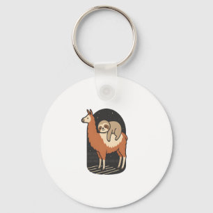 Sloth Riding Llama Schlüsselanhänger