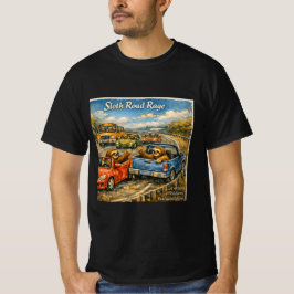 Sloth Road Rage – Rockwell‑Inspired Watercolor Car T-Shirt