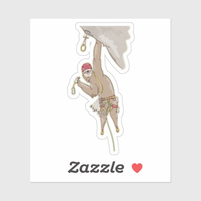 Sloth Rock Climber Tragegerät Aufkleber (Blatt)