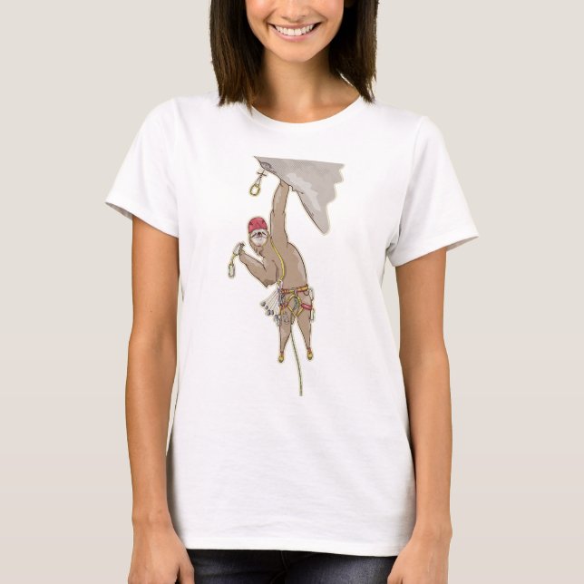 Sloth Rock Climber Tragegerät T-Shirt (Vorderseite)