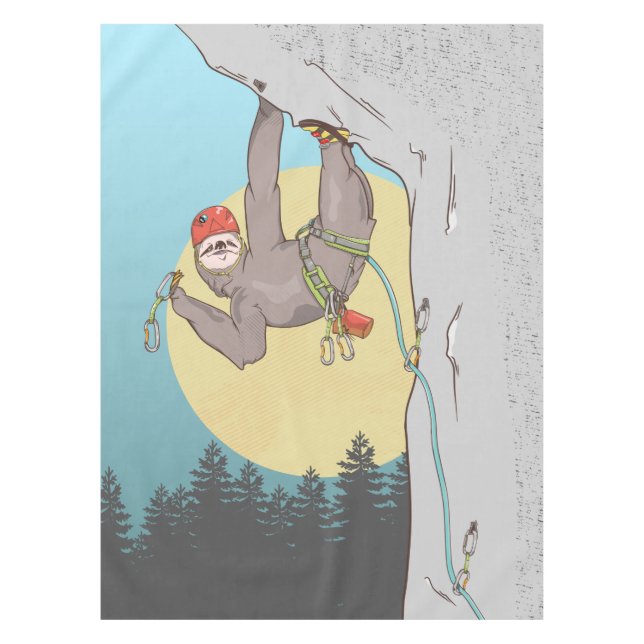 Sloth Rock climbing Tischdecke (Vorderseite)