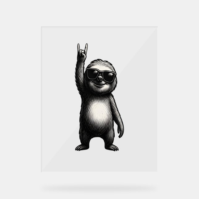 Sloth Rocking Dance Acrylschild (Vorderseite)