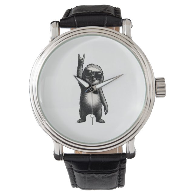 Sloth Rocking Dance Armbanduhr (Vorderseite)