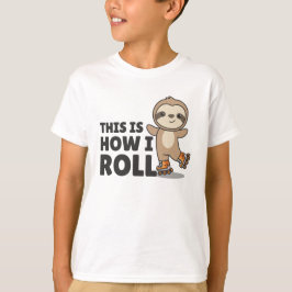 Sloth Roller Skate Funny Animals Roller Skate T-Shirt