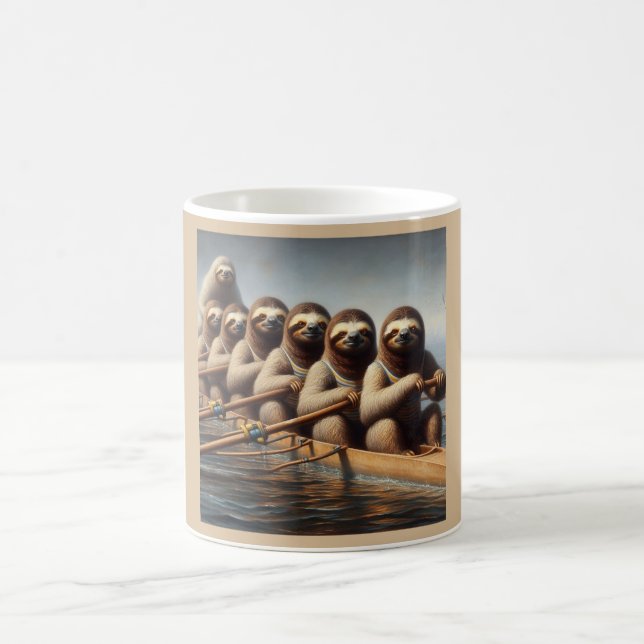 Sloth Rowing Team Kaffeetasse (Mittel)