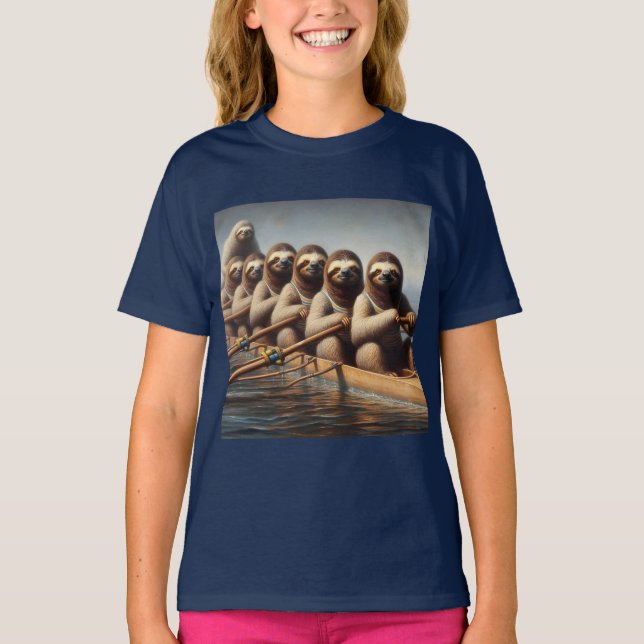 Sloth Rowing Team T-Shirt (Vorderseite)