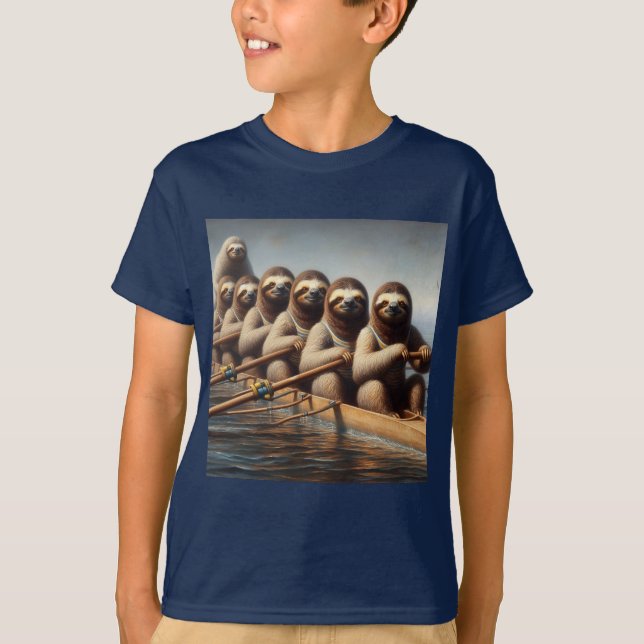 Sloth Rowing Team T-Shirt (Vorderseite)
