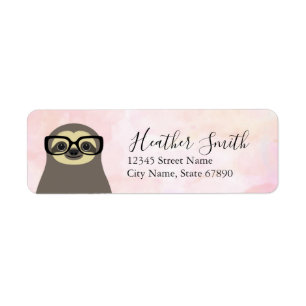 Sloth Rücksendeadressen-Aufklebers