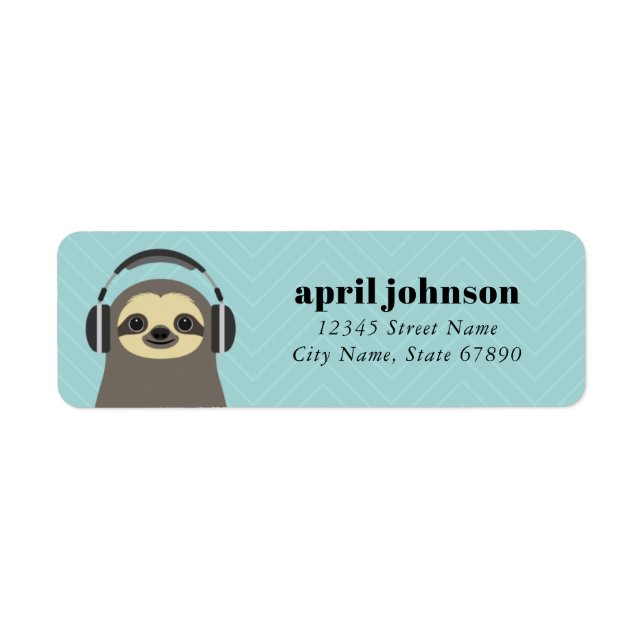 Sloth Rücksendeadressen-Aufklebers (Vorne)