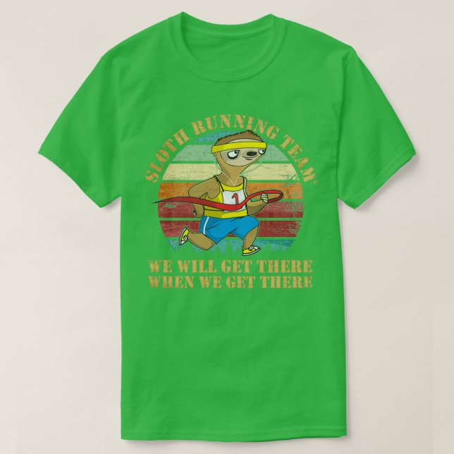 Sloth Running Team Funny Marathon Runners Geschenk T-Shirt (Design vorne)