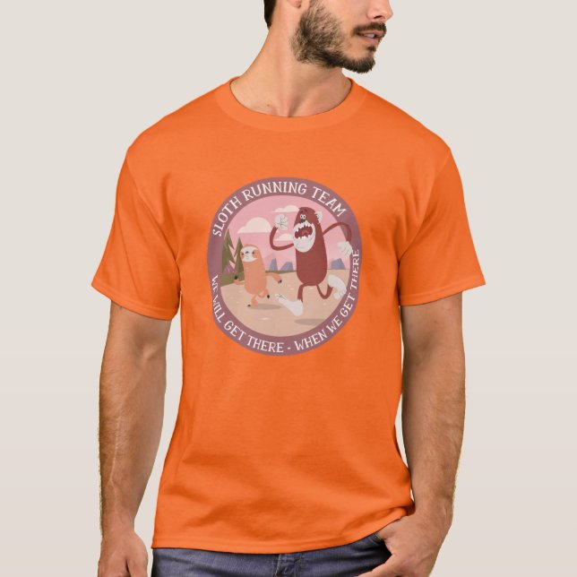Sloth RUNNING Team Funny Runners Graphic Gift T-Shirt (Vorderseite)