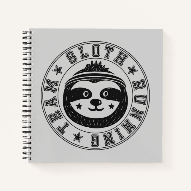 Sloth Running Team Notizbuch (Vorderseite)