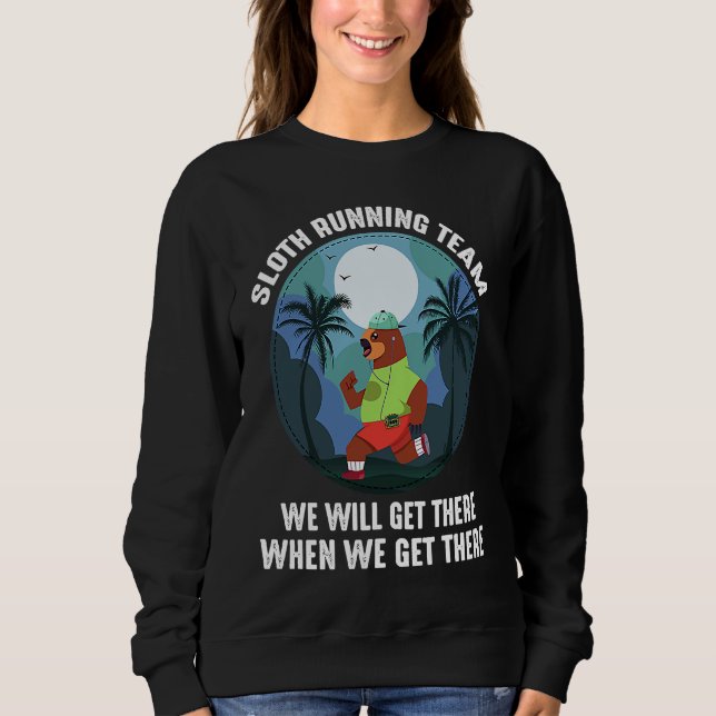Sloth Running Team  Run Lazy Sloth  Vintage Sweatshirt (Vorderseite)