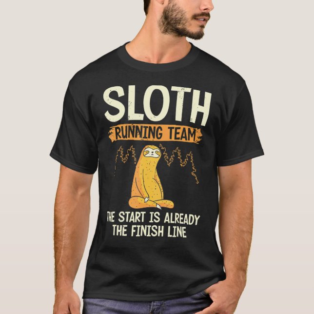 Sloth Running Team Runner Marathon Apparel T-Shirt (Vorderseite)