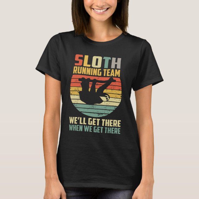 Sloth Running Team Shirt Vintag Sloth 60er 70er (Vorderseite)