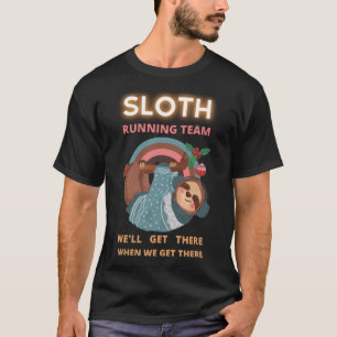 Sloth Running Team T Shirt Short Sleeve I Hasse Pe