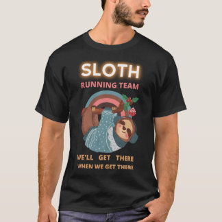 Sloth Running Team T Shirt Short Sleeve I Hasse Pe