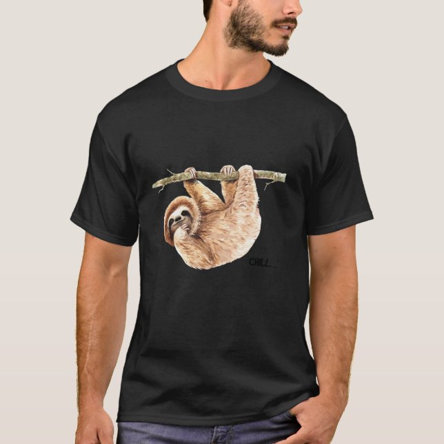 Sloth sagt Chill T-Shirt (Vorderseite)