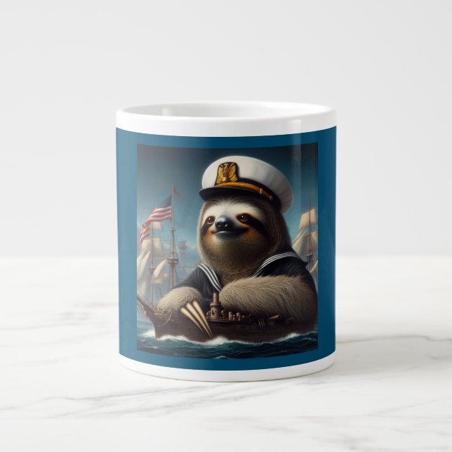 Sloth Sailor Jumbo-Tasse (Vorderseite)