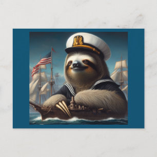 Sloth Sailor Postkarte
