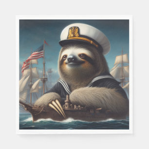Sloth Sailor Serviette