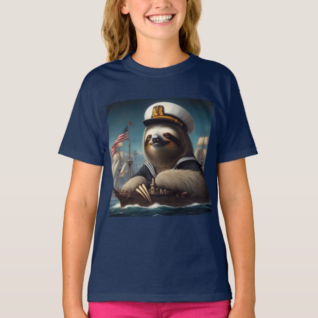 Sloth Sailor T-Shirt (Vorderseite)
