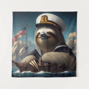 Sloth Sailor Wandteppich
