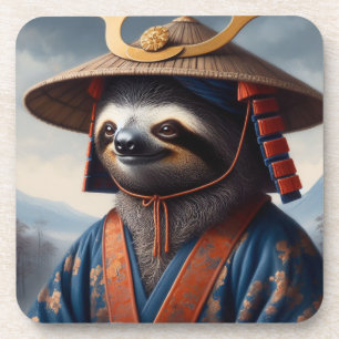 Sloth Samurai Getränkeuntersetzer