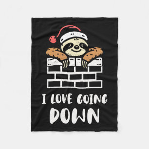 Sloth Santa Funny Christmas Sloth Lover Spaß Xmas Fleecedecke