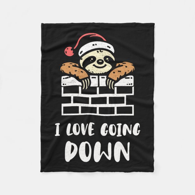 Sloth Santa Funny Christmas Sloth Lover Spaß Xmas Fleecedecke (Vorderseite)