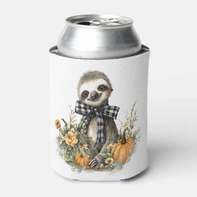 Sloth Shirt Animals Autumn Pumpkin Dosenkühler (Kanne Vorderseite)