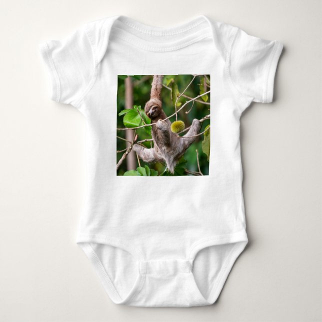 Sloth-Shirt Baby Strampler (Vorderseite)