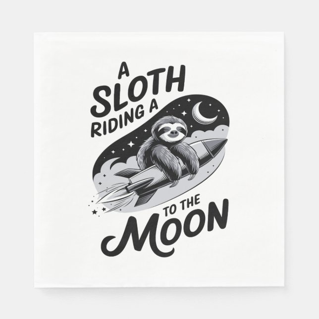 Sloth Shirt Safari Weihnachten Weihnachten Serviette (Vorderseite)