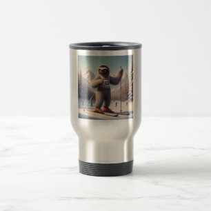 Sloth Skiing Reisebecher